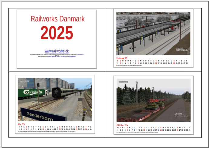 Gratis Railworks Danmarks 2025-kalender